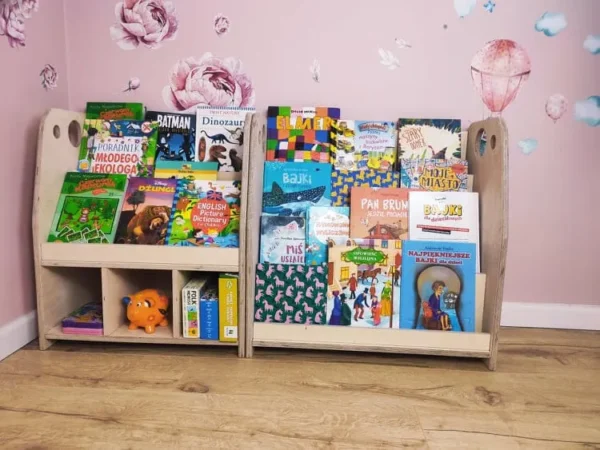 Biblioteczka Montessori na książki i zabawki dla dzieci - obrazek 3