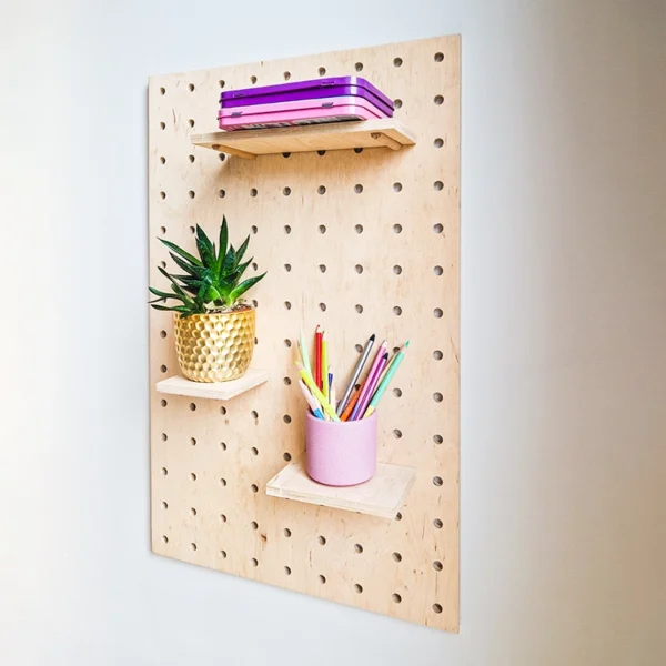 Pegboard – tablica organizer z drewna - obrazek 3