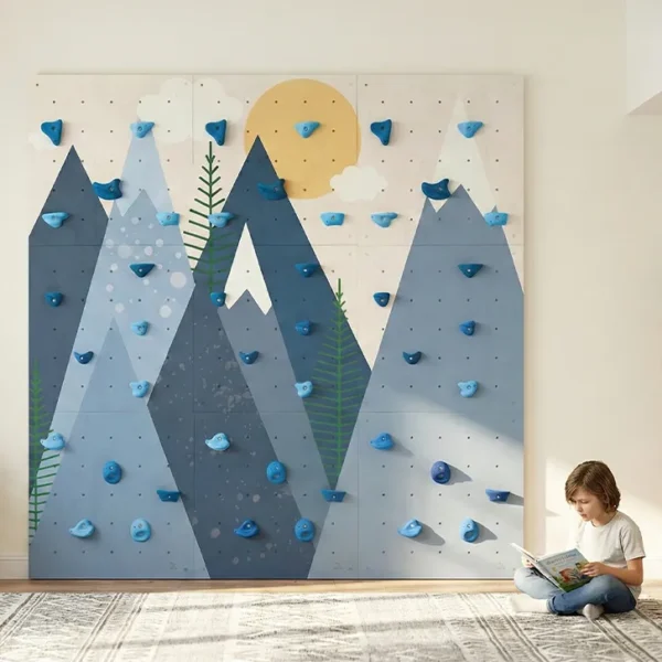 Climbing wall for children "Mountains" Blue
