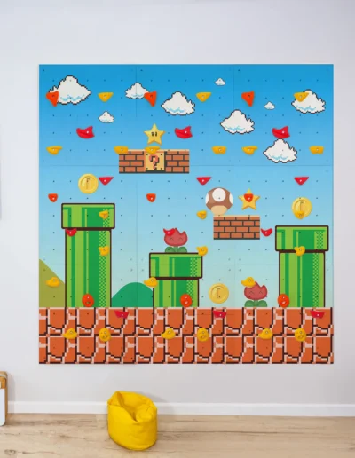 Ścianka do wspinaczki dla dzieci w domu „Mario”