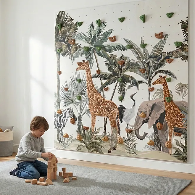 Climbing wall for children in the "Safari" room