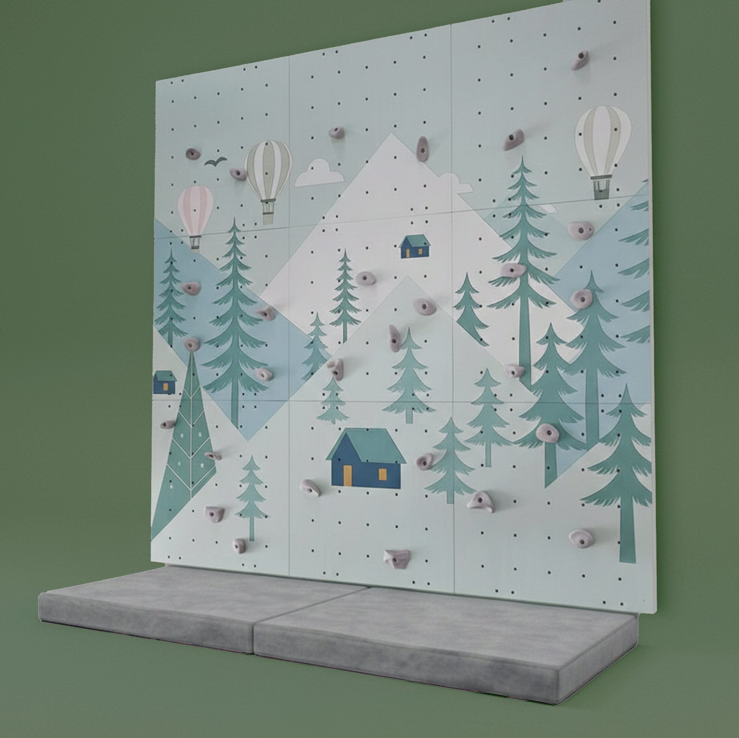 Ścianka do wspinaczki dla dziecka „Leśna Wioska” - obrazek 3