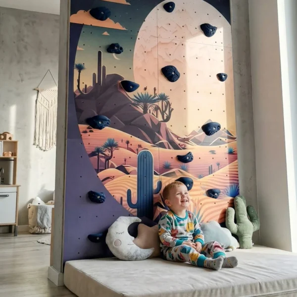 Modular indoor climbing wall for children "Night in the Desert"